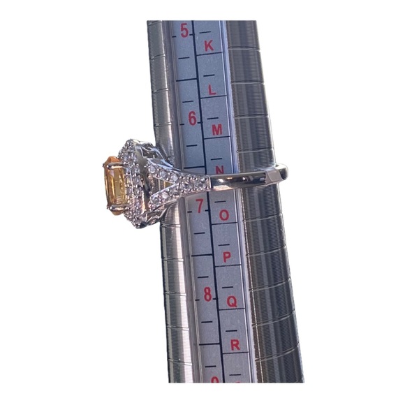 Womens Genuine Yellow Citrine Sterling Silver Cocktail Ring, Size 6.75, NWOT - Picture 12 of 12